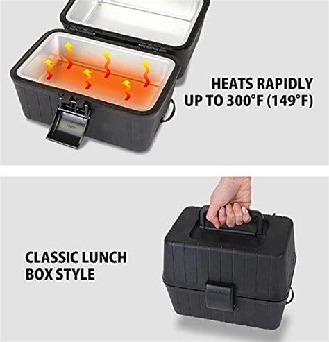 aluminium foil tray inside electric lunch box|Koolatron 12V Black Heating Lunch Box Stove AZ 1.6 Qt (1.5 L), .